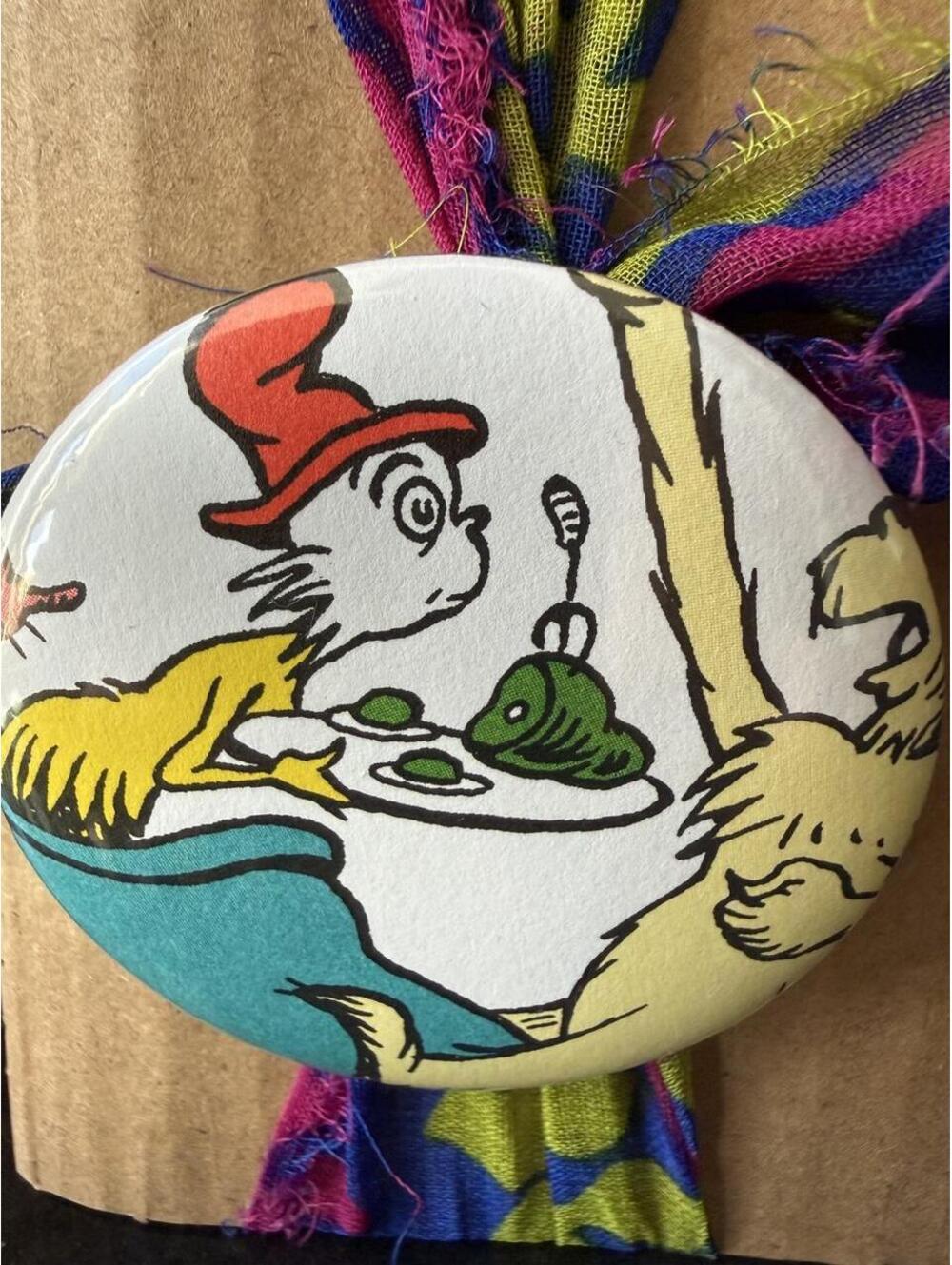 Vintage Dr. Seuss Cat in the Hat Pin Brooch – 2.25” Collectible Storybook Pin